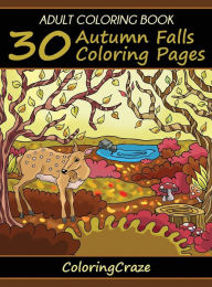 Title: Adult Coloring Book: 30 Autumn Falls Coloring Pages, Author: Coloringcraze