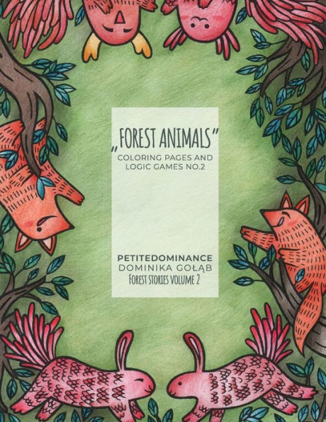 Forest Animals: coloring pages and logic games no.2