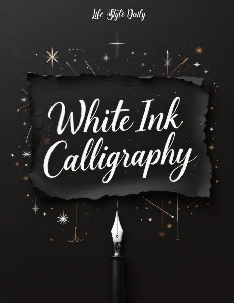 White Ink Calligraphy: Discover the Magic of Lettering on a Deep Black Background - An Artistic Exploration for Beginners