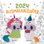 Ausmalkalender 2024: Kreativkalender mit Einhörnern für Kinder und Erwachsene