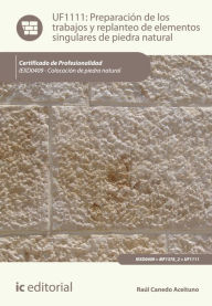 Title: Preparación de los trabajos y replanteo de elementos singulares de piedra natural. IEXD0409, Author: Raúl Canedo Aceituno