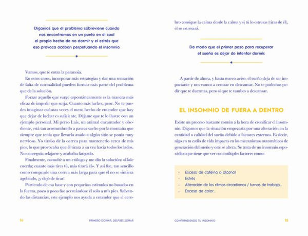 Primero dormir, después soñar: Un libro para combatir el insomnio / First Sleep, Then Dream: A Book to Fight Insomnia