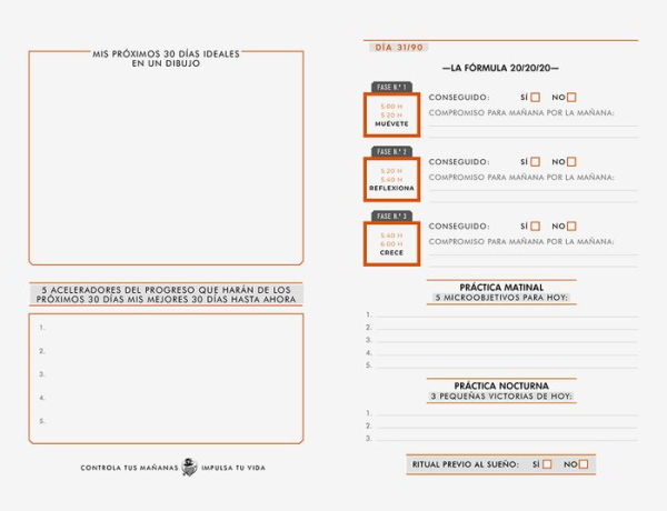 El diario de El club de las 5 de la mañana / The 5AM Club: Own Your  Morning. Ele va te Your Life (Spanish Edition)