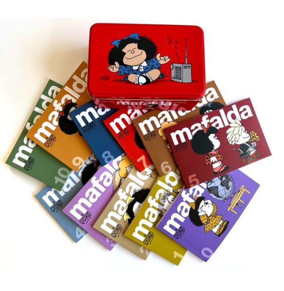 11 tomos de MAFALDA en una lata roja (Edición limitada) / 11 Mafalda's titles in a red can (Limited Edition)