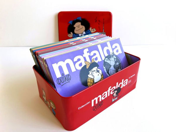 11 tomos de MAFALDA en una lata roja (Edición limitada) / 11 Mafalda's titles in a red can (Limited Edition)