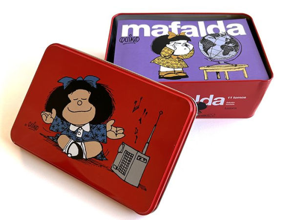 11 tomos de MAFALDA en una lata roja (Edición limitada) / 11 Mafalda's titles in a red can (Limited Edition)