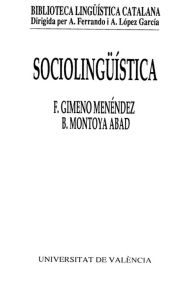 Title: Sociolingüística, Author: Francesc Gimeno Menéndez