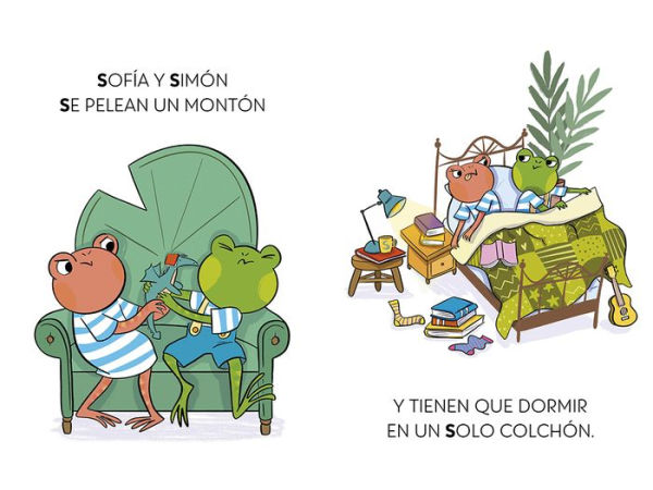 PHONICS IN SPANISH-Dos sapos, un dragón y un solo colchón / Two Frogs, One Drago n, and One Mattress . The Letters Dragon 4