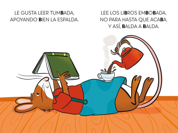 Una biblioteca, mil libros y la ratona Berta en peligro. Aprende a leer con MAYÚSCULAS / A Library, a Thousand Books, and Berta the Mouse in Danger