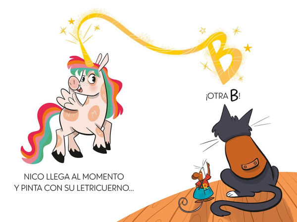 Una biblioteca, mil libros y la ratona Berta en peligro. Aprende a leer con MAYÚSCULAS / A Library, a Thousand Books, and Berta the Mouse in Danger