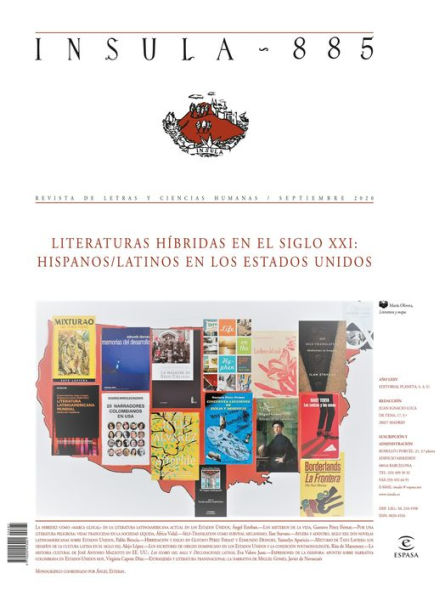 Literaturas híbridas en el siglo XXI: Hispanos/ Latinos en los Estados Unidos: (Ínsula n° 885, septiembre de 2020)