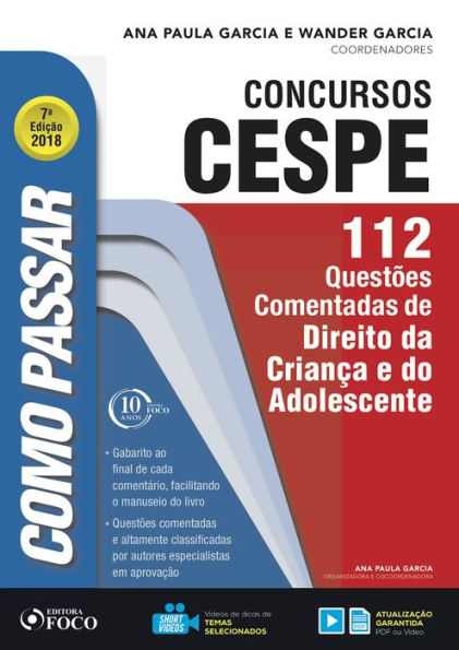 Como passar em concursos CESPE: direito da criança e do adolescente: 112 questões comentadas de direito da criança e do adolescente