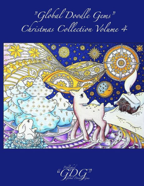 "Global Doodle Gems" Christmas Collection Volume 4: Adult Christmas coloring Book