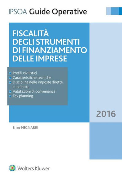 Fiscalità degli strumenti di finanziamento delle imprese