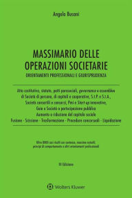 Title: Massimario delle operazioni societarie, Author: Angelo Busani