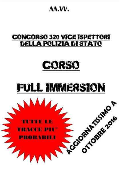 Corso Full Immersion Concorso Vice Ispettori Polizia di Stato