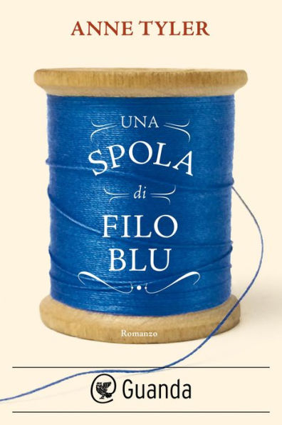 Una spola di filo blu