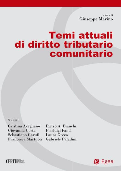 Temi attuali di diritto tributario comunitario