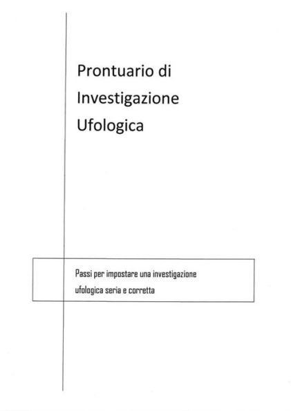 Prontuario di Investigazione Ufologica