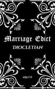 Title: Diocletian's Marriage Edict, Author: Arthur James Mason