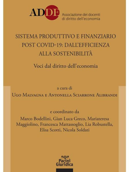 Sistema produttivo e finanziario post covid-19: dall'efficienza alla sostenibilità: Voci dal diritto dell'economia