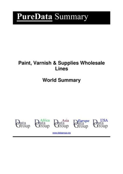 Paint, Varnish & Supplies Wholesale Lines World Summary: Market Values & Financials by Country