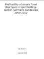 Profitability of simple fixed strategies in sport betting: Soccer, Germany Bundesliga, 2009-2019