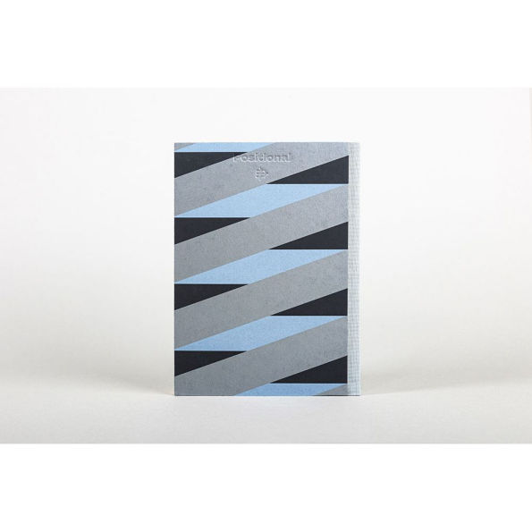 Blue and Silver Woven Stripe Journal