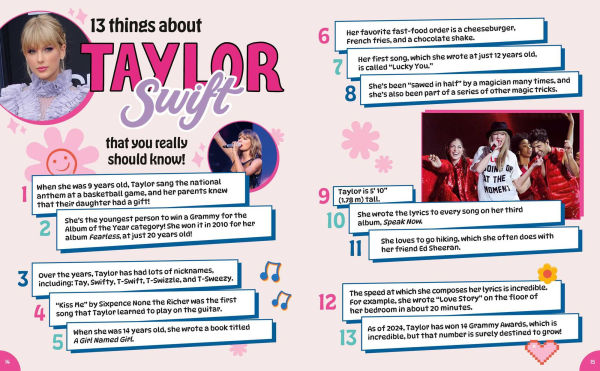 Taylor Swift: Coloring, Quizzes & Games, Photos & Facts
