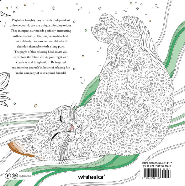 Relaxing Cats Coloring Book