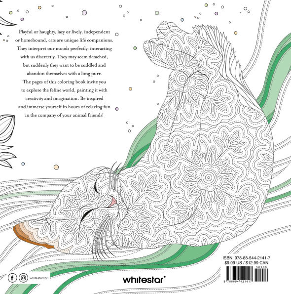 Relaxing Cats Coloring Book