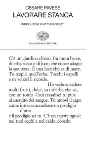 Title: Lavorare stanca, Author: Cesare Pavese