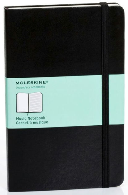 Moleskine Art Plus Music Notebook, Large, Black, Hard Cover (5 x 8.25 ...