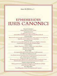 Title: Ephemerides Iuris Canonici: Anno 56 (2016) n.1, Author: Orazio Condorelli
