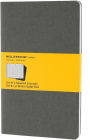 Moleskine Cahier Journal (Set of 3), Large, Squared, Pebble Grey, Soft Cover (5 x 8.25)