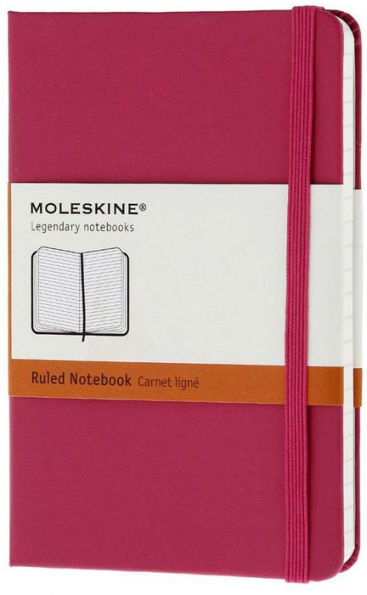 Moleskine Classic Notebook, Pocket, Ruled, Magenta, Hard Cover (3.5 x 5.5)