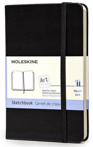 Moleskine Art Plus Sketchbook, Pocket, Plain, Black, Hard Cover (3.5 x 5.5)