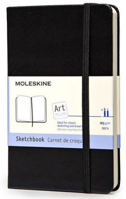 Moleskine Art Plus Sketchbook, Pocket, Plain, Black, Hard Cover (3.5 x ...