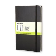 Moleskine Classic Notebook, Large, Plain, Black, Hard Cover (5 x 8.25)