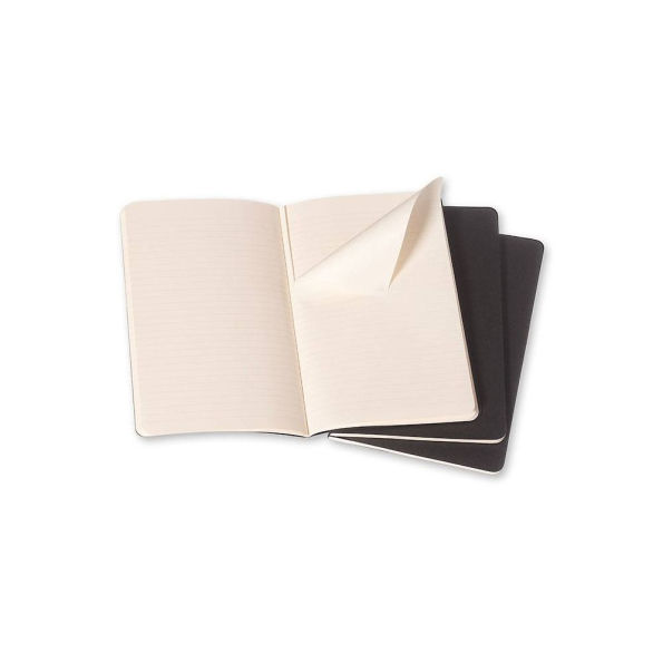 Moleskine Cahier Journal (Set of 3), Pocket, Ruled, Black, Soft Cover (3.5 x 5.5): Set of 3 Ruled Journals