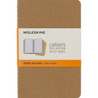 Moleskine Cahier Journals 3 12 x 5 12 Plain 64 Pages 32 Sheets Kraft Brown  Set Of 3 Journals - Office Depot