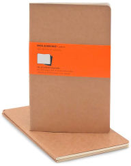 Moleskine Cahier Journal (Set of 3), Large, Ruled, Kraft Brown, Soft Cover (5 x 8.25): set of 3 Ruled Journals