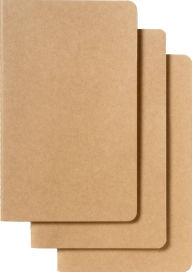 Moleskine Cahier Journal (Set of 3), Large, Plain, Kraft Brown, Soft Cover (5 x 8.25): set of 3 Plain Journals