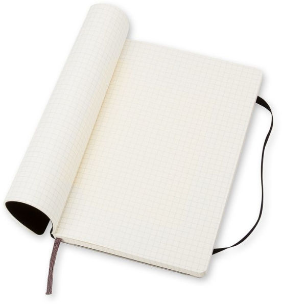 Moleskine Classic Notebook, Large, Squared, Black, Soft Cover (5 x 8.25)