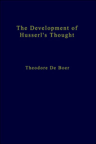 The Development of Husserl's Thought