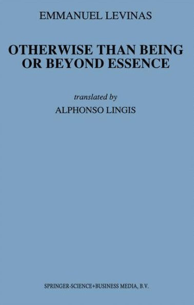 Otherwise Than Being or Beyond Essence / Edition 1