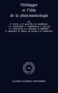 Title: Heidegger et l'idï¿½e de la phï¿½nomï¿½nologie / Edition 1, Author: F. Volpi