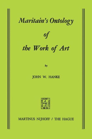 Maritain's Ontology of the Work of Art