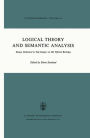 Logical Theory and Semantic Analysis: Essays Dedicated to STIG KANGER on His Fiftieth Birthday