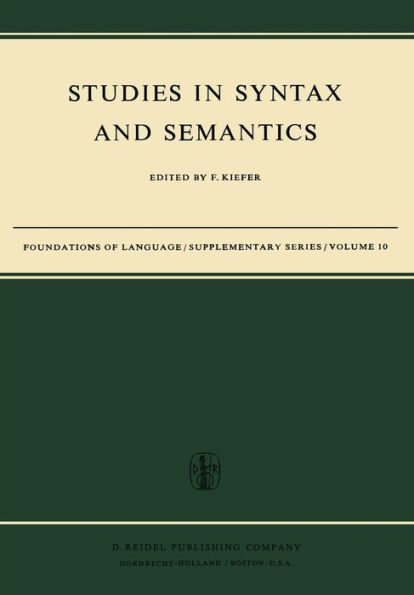 Studies Syntax and Semantics